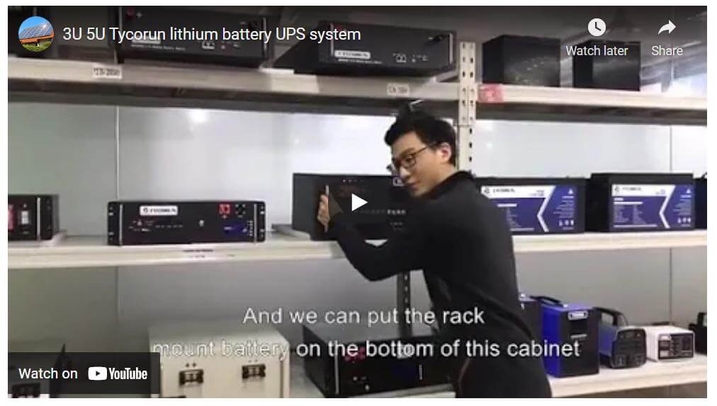 3U & 5U Tycorun lithium battery for UPS system