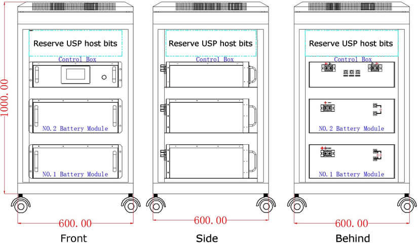 192v 50ah ups lithium ion battery cabinet size preview