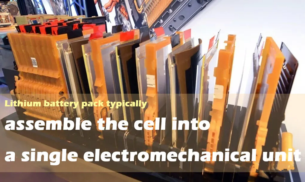 Lithium battery pack typically assemble the cell into a single electromechanical unit.