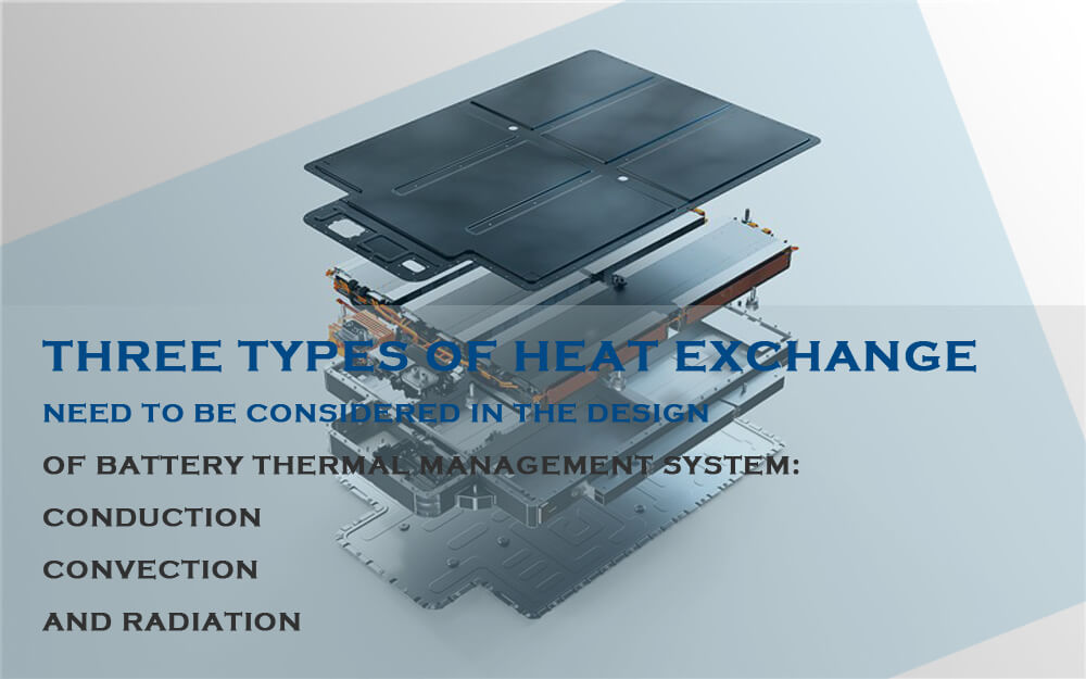 Trois types d'échange thermique doivent être pris en compte dans la conception de la batterie et du système de gestion thermique de la batterie : la conduction, la convection et le rayonnement.