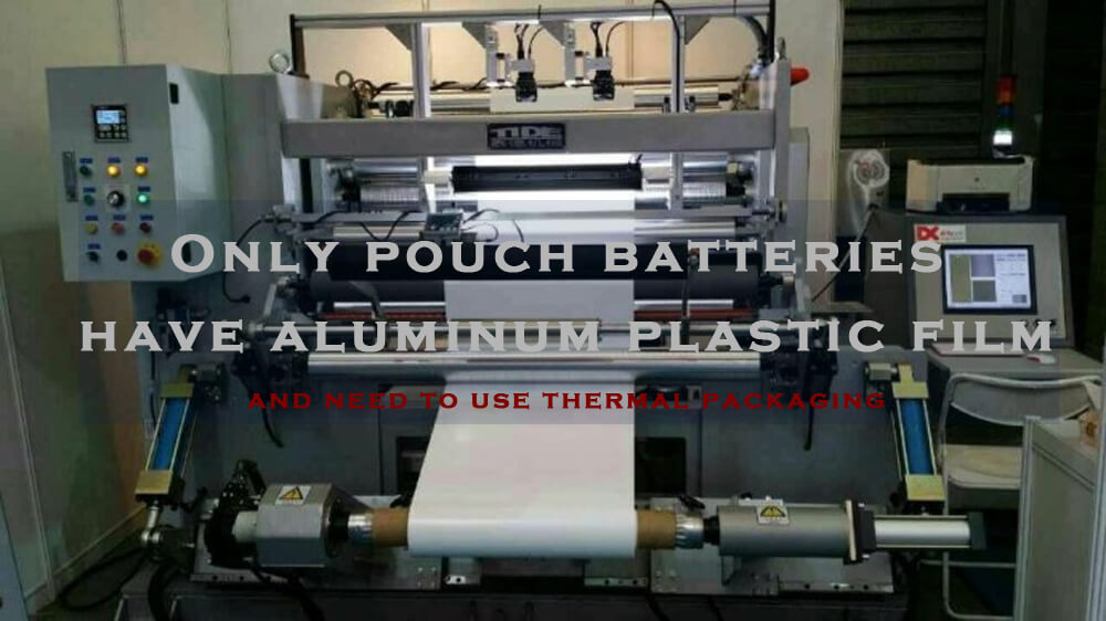 Sólo las pilas de bolsa tienen película de plástico de aluminio, y la necesidad de utilizar envases térmicos