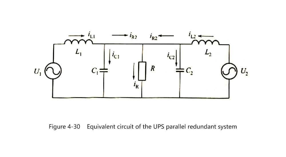 Equivalent circuit of the UPS parallel redundant system