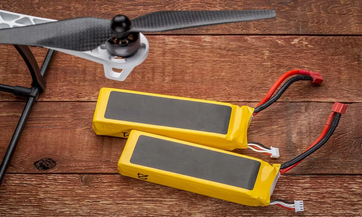 Lithium polymer battery packs with drone