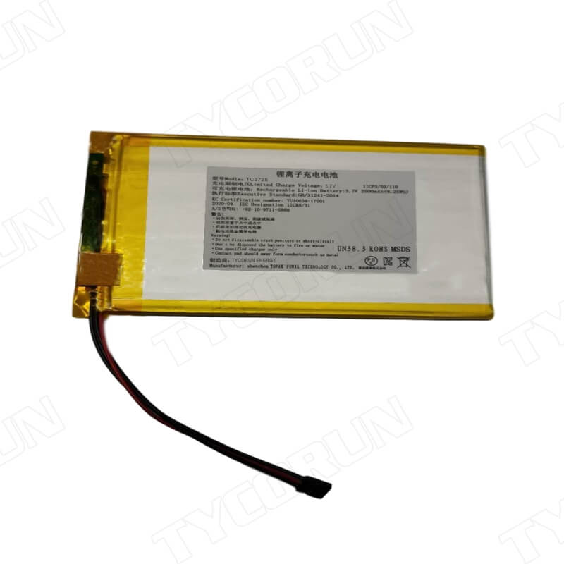 TC3725 Cellule lithium polymère 3,7v 2,5ah