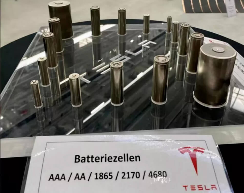 Tesla's 4680 battery on display at Gigafest in Berlin