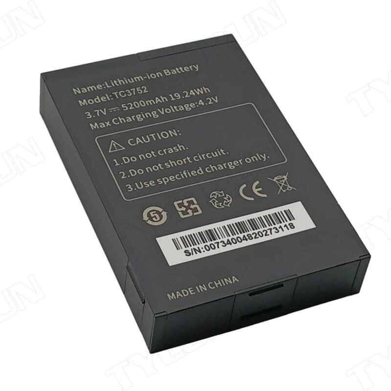 TC3752 Batería de polímero de 3,7 V y 5,2 Ah Batería recargable de iones de litio de 3,7 V