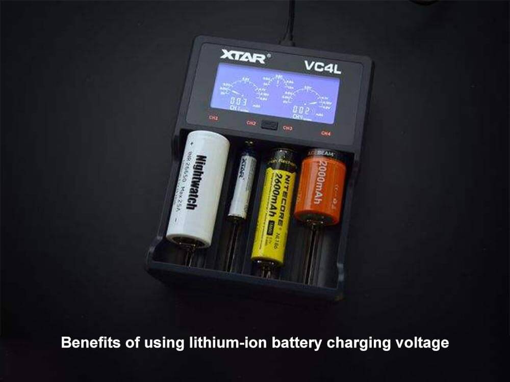 Benefits of using lithium ion battery charging voltage
