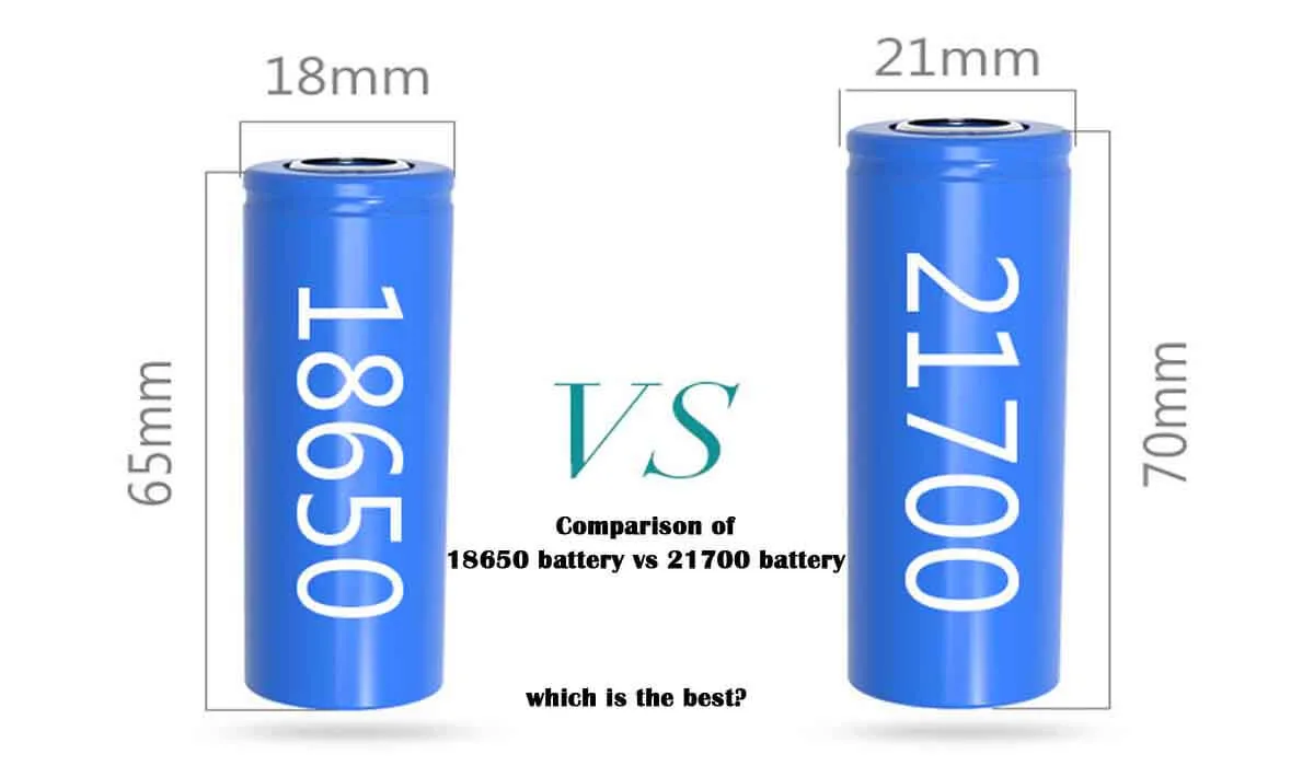 Comparison of 18650 battery vs 21700 battery which is the best