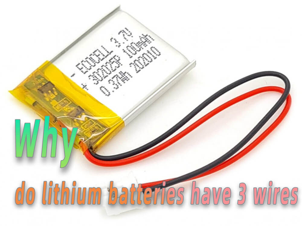 ¿Por qué las pilas de litio tienen 3 cables?