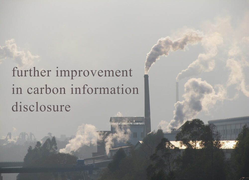 further improvement in carbon information disclosure