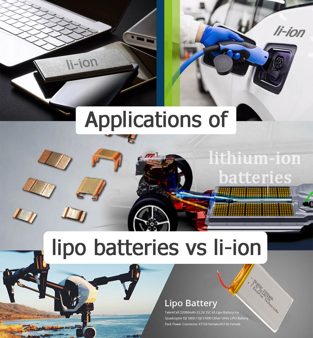 Applications of lipo batteries vs li-ion