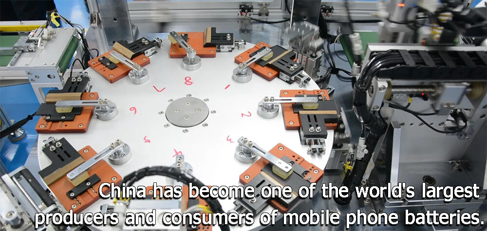 La Chine est devenue l'un des plus grands producteurs et consommateurs mondiaux de batteries de téléphones portables.