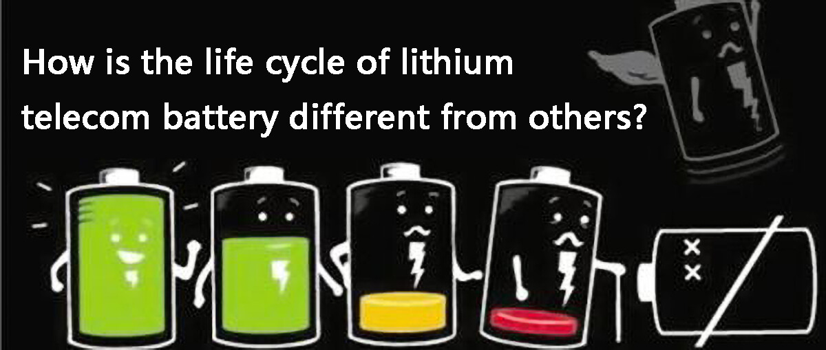 How is the life cycle of lithium telecom battery different from others