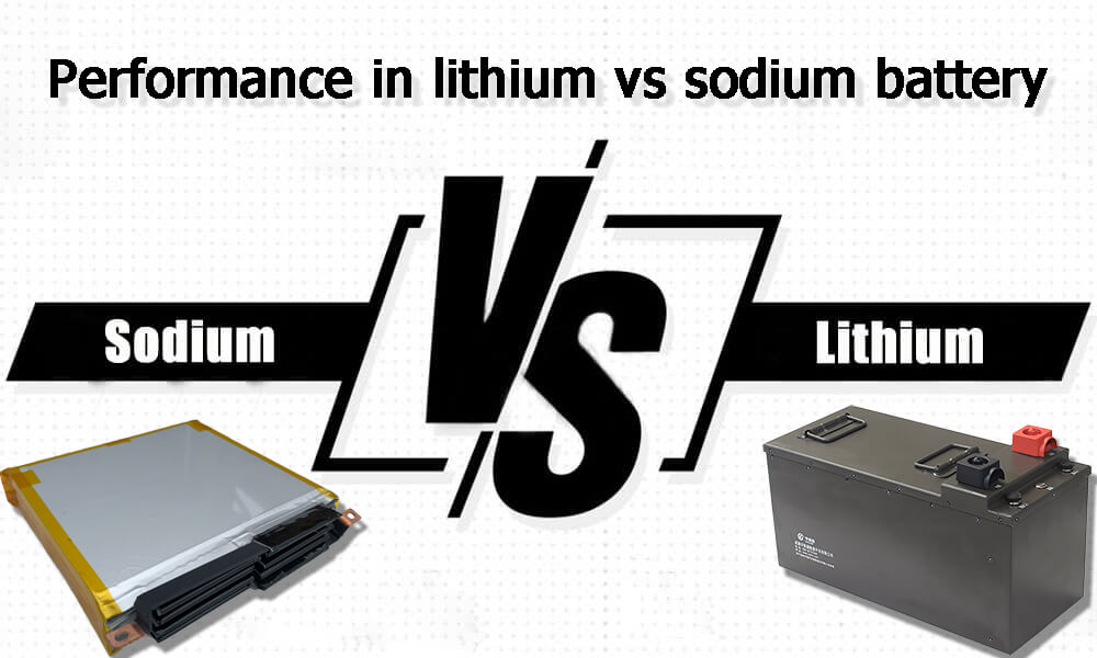 Performance in lithium vs sodium battery