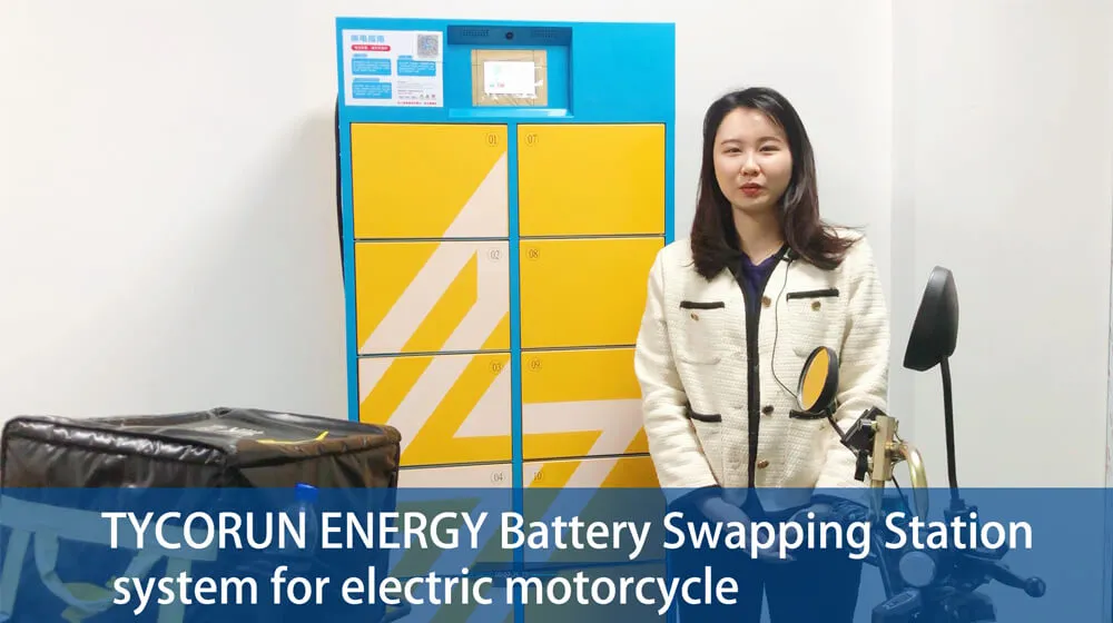 TYCORUN ENERGY Battery Swapping Station system for electric motorcycle