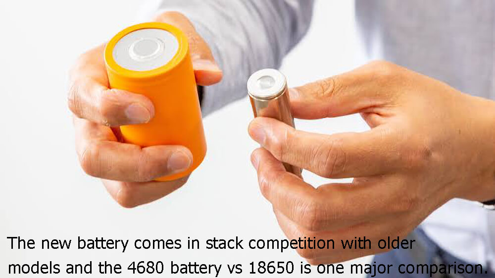 La nouvelle batterie est en concurrence avec les modèles plus anciens et la comparaison entre la batterie 4680 et la batterie 18650 est l'une des principales comparaisons.
