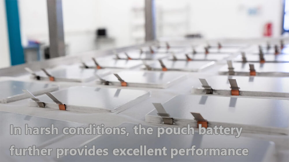In harsh conditions, the pouch battery further provides excellent performance