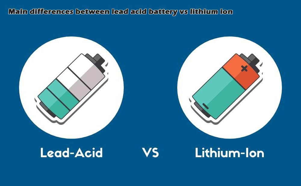 Main differences between lead acid battery vs lithium ion