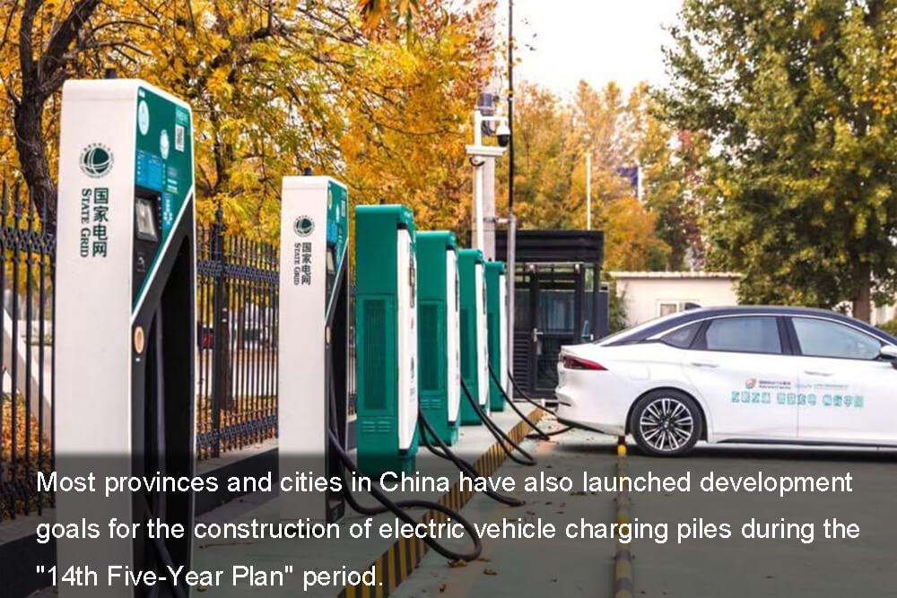 La plupart des provinces et des villes chinoises ont également lancé des objectifs de développement pour la construction de bornes de recharge pour véhicules électriques