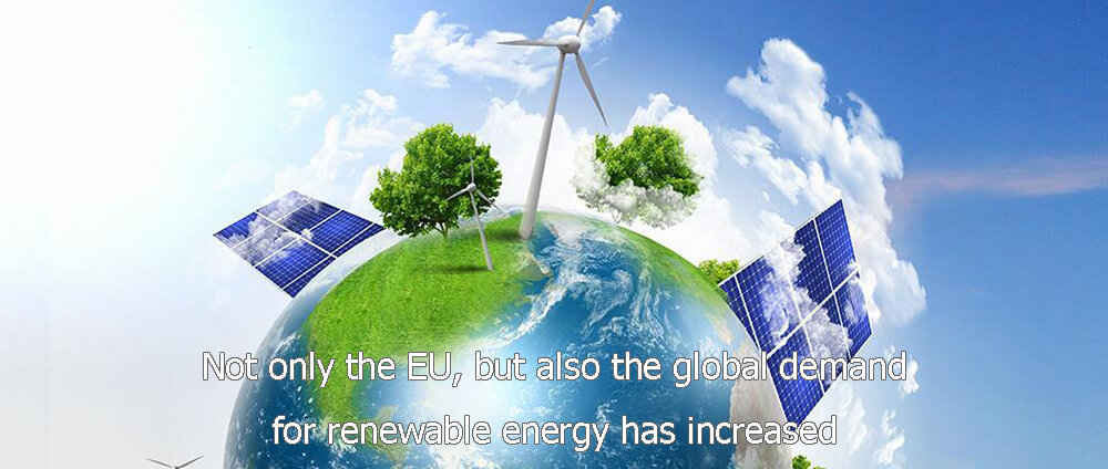 La demande d'énergie renouvelable a augmenté non seulement dans l'UE, mais aussi dans le monde entier.