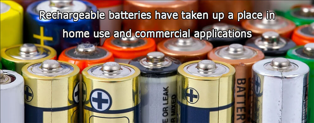Rechargeable batteries have taken up a place in home use and commercial applications