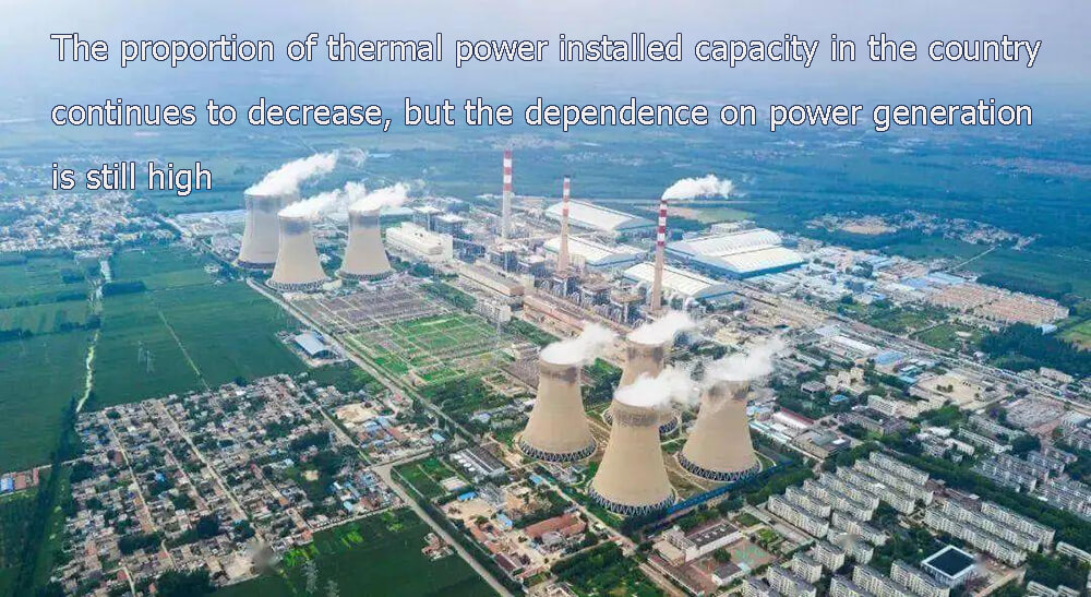 The proportion of thermal power installed capacity in the country continues to decrease, but the dependence on power generation is still high
