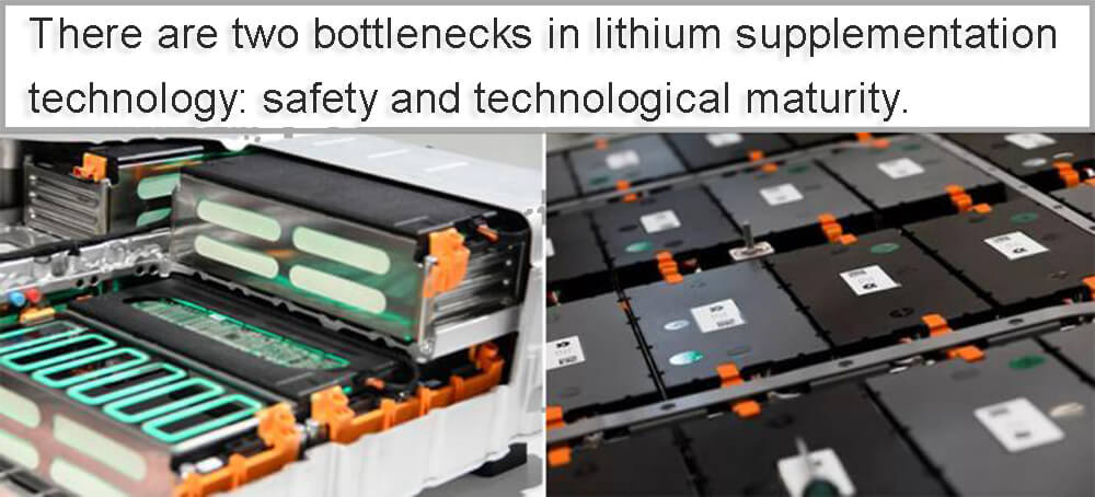 There are two bottlenecks in lithium supplementation technology-safety and technological maturity