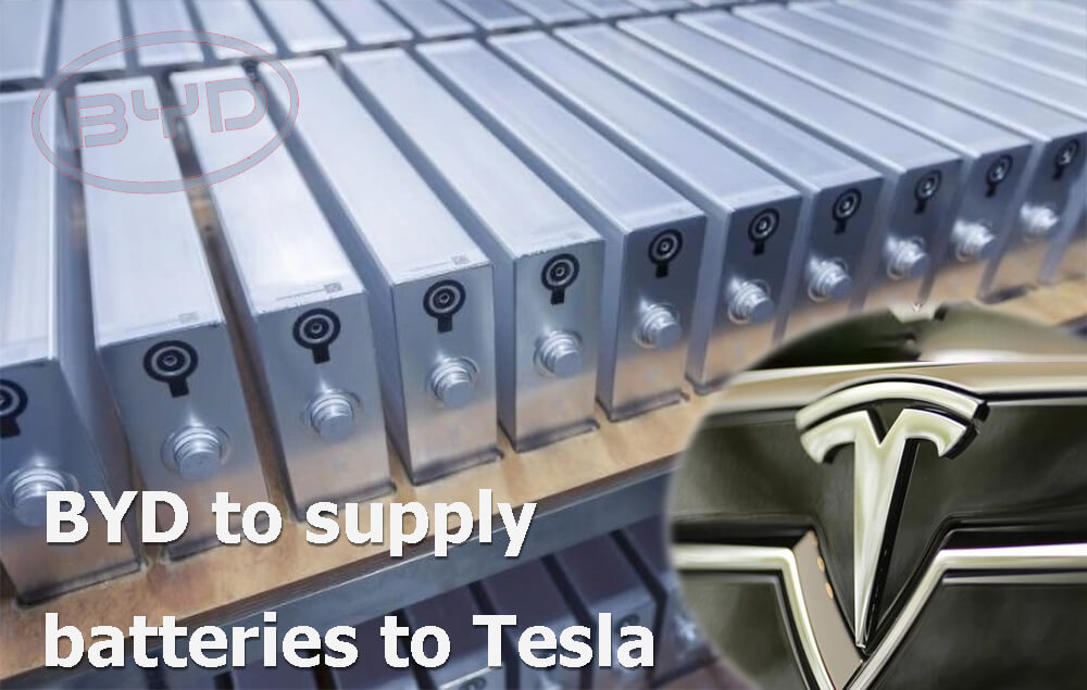 BYD to supply batteries to Tesla