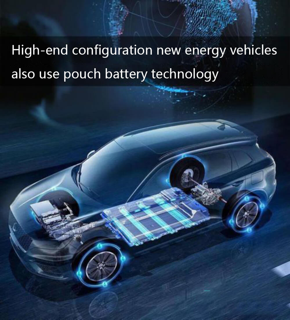 High-end configuration new energy vehicles also use pouch battery technology