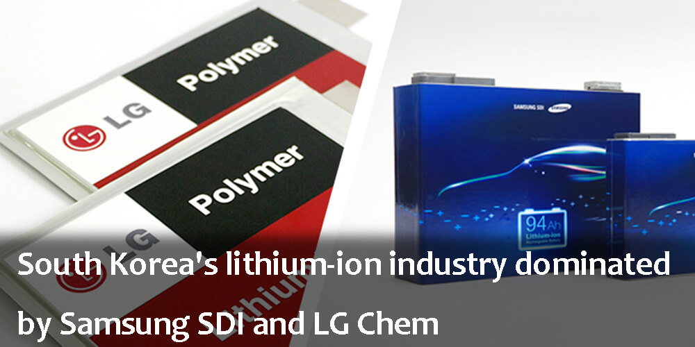 La industria surcoreana de iones de litio, dominada por Samsung SDI y LG Chem