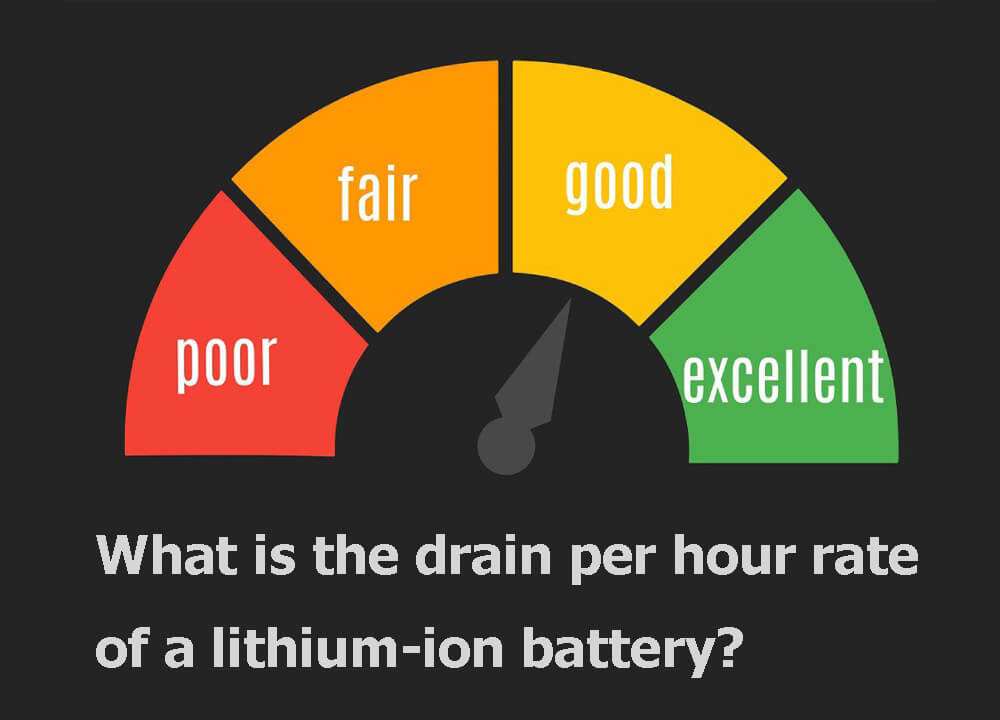 Quel est le taux de décharge par heure d'une batterie lithium-ion ?
