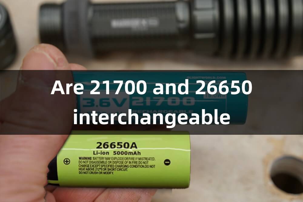 ¿Son intercambiables 21700 y 26650?