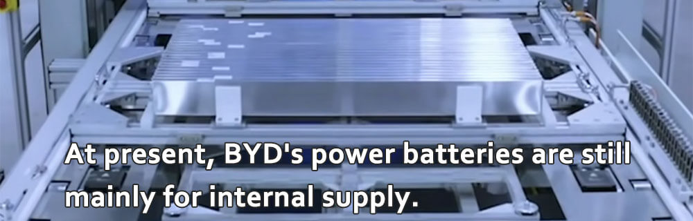 À l'heure actuelle, les batteries électriques de BYD sont encore principalement destinées à l'alimentation interne.