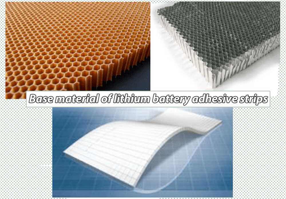 Material base de las tiras adhesivas para pilas de litio