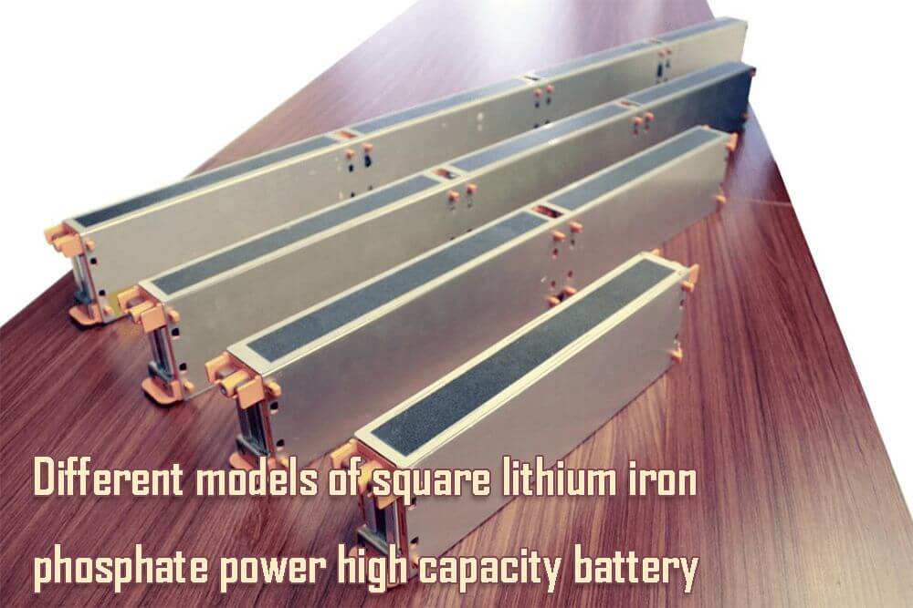 Différents modèles de batteries carrées à haute capacité au phosphate de fer lithié