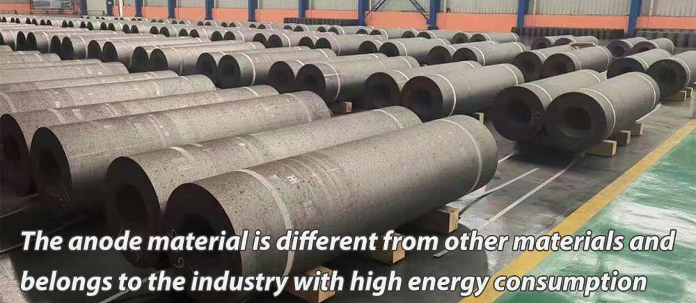 El material del ánodo es diferente de otros materiales y pertenece a la industria de alto consumo energético