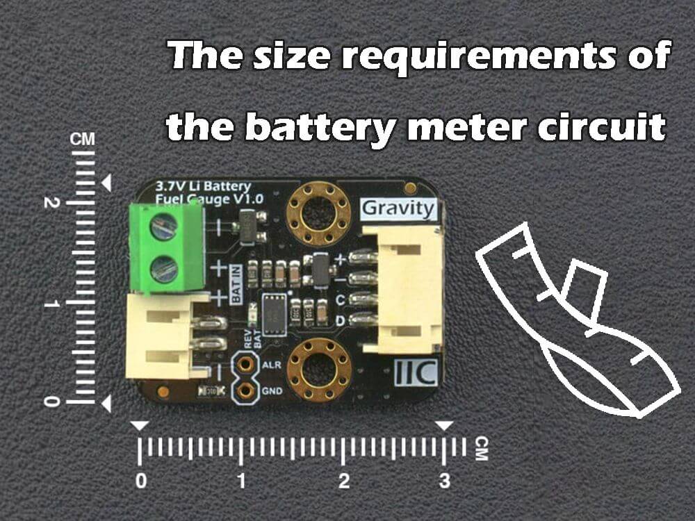 The size requirements of the battery meter circuit