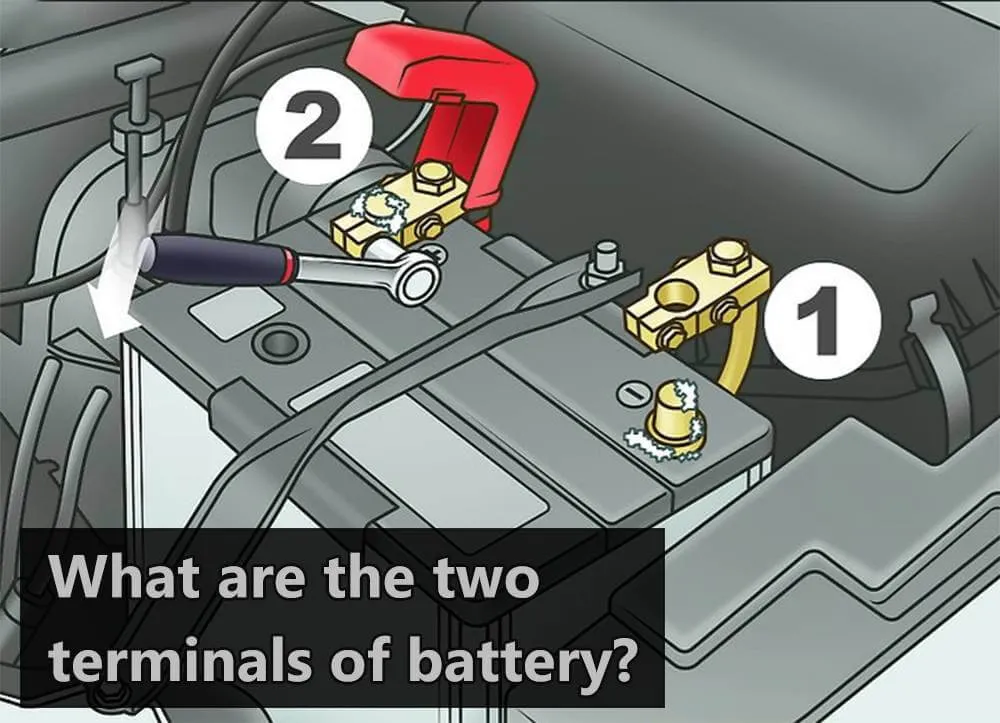 What are the two terminals of battery