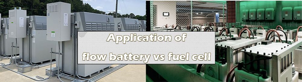 Application of flow battery vs fuel cell