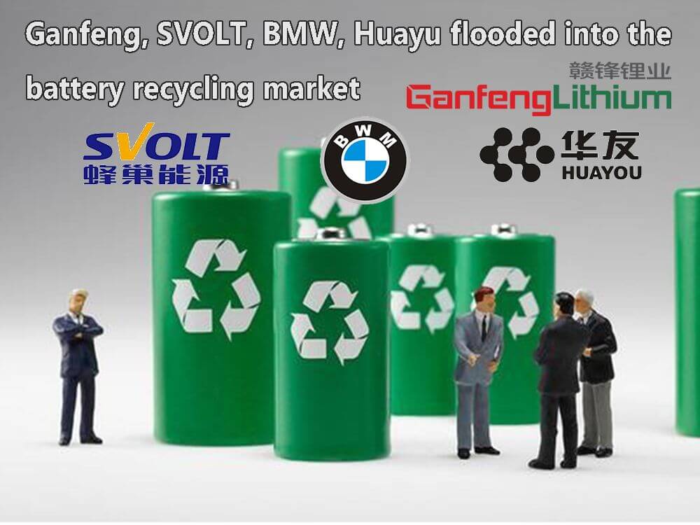 Ganfeng, SVOLT, BMW y Huayu inundan el mercado del reciclaje de baterías