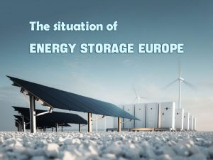 Situación del almacenamiento de energía en Europa