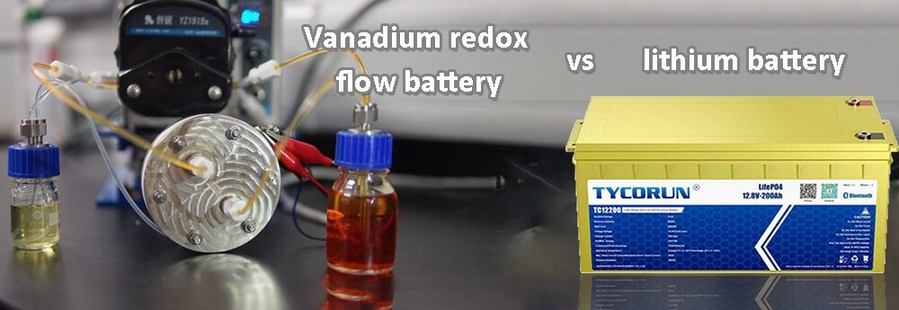 Batería de flujo de vanadio redox frente a batería de litio