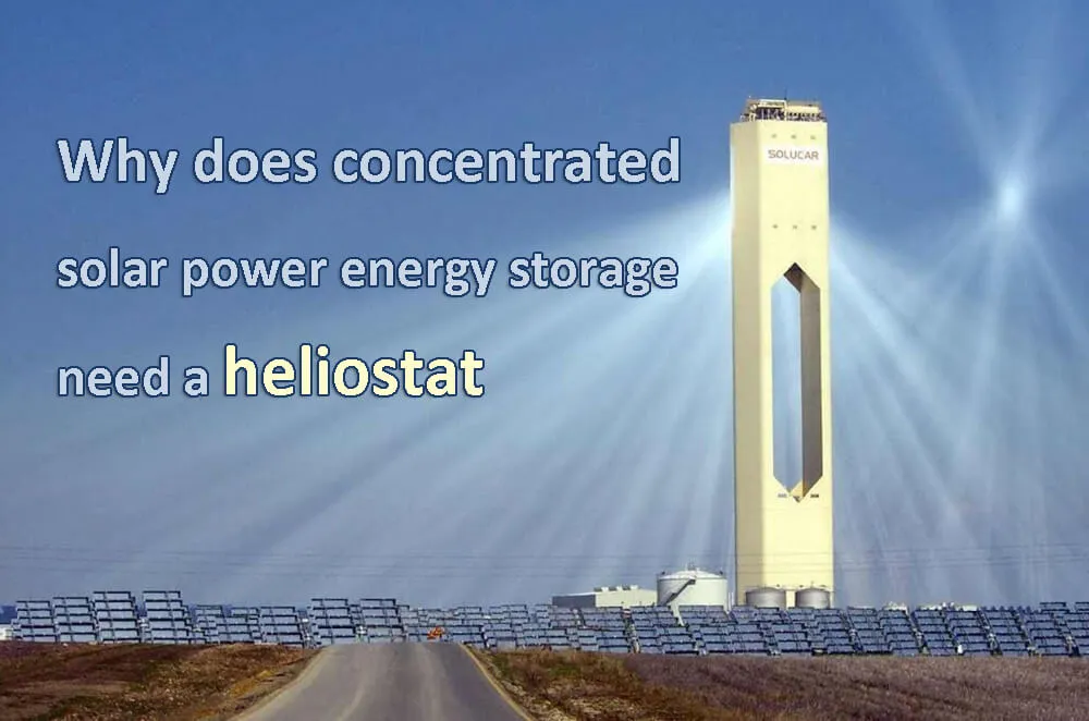 Why does concentrated solar power energy storage need a heliostat