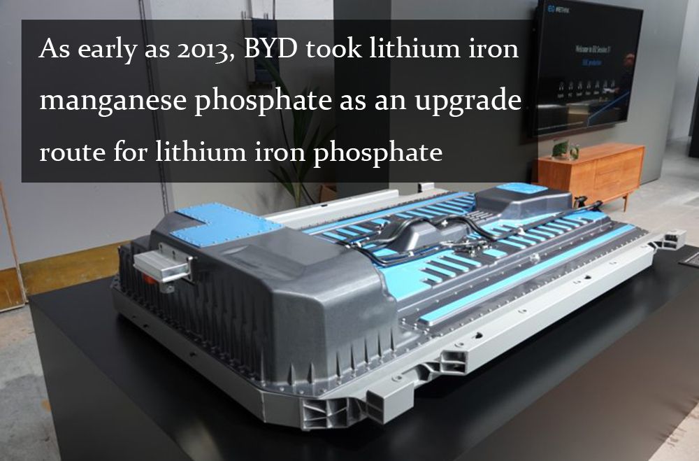 As early as 2013, BYD took lithium iron manganese phosphate as an upgrade route for lithium iron phosphate