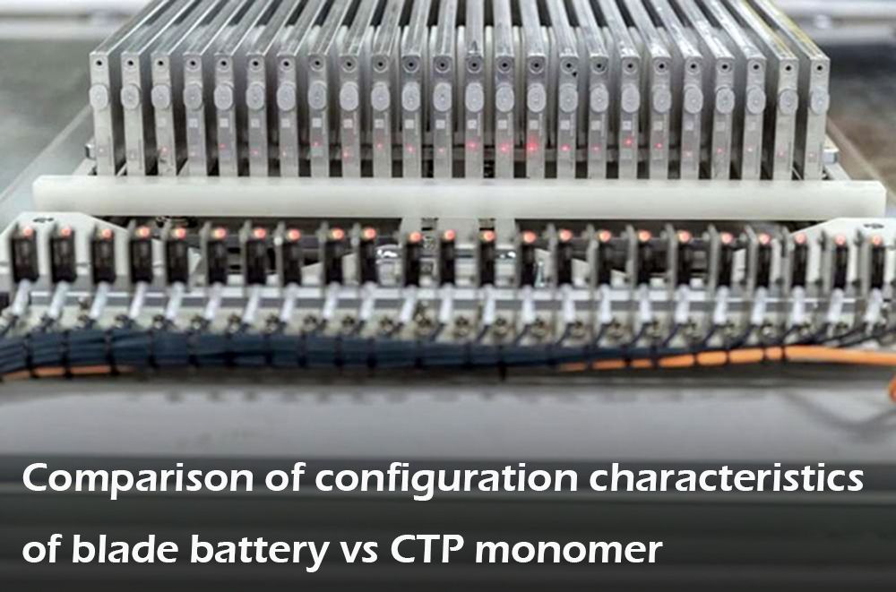 Comparison of configuration characteristics of blade battery vs CTP monomer
