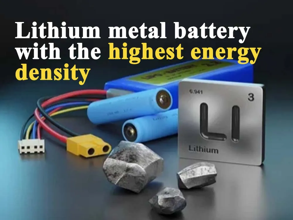 Lithium metal battery with the highest energy density