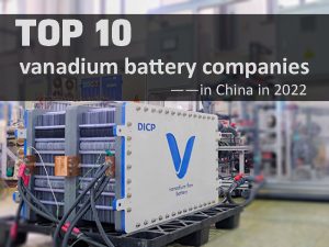 Top 10 vanadium battery companies in China in 2022