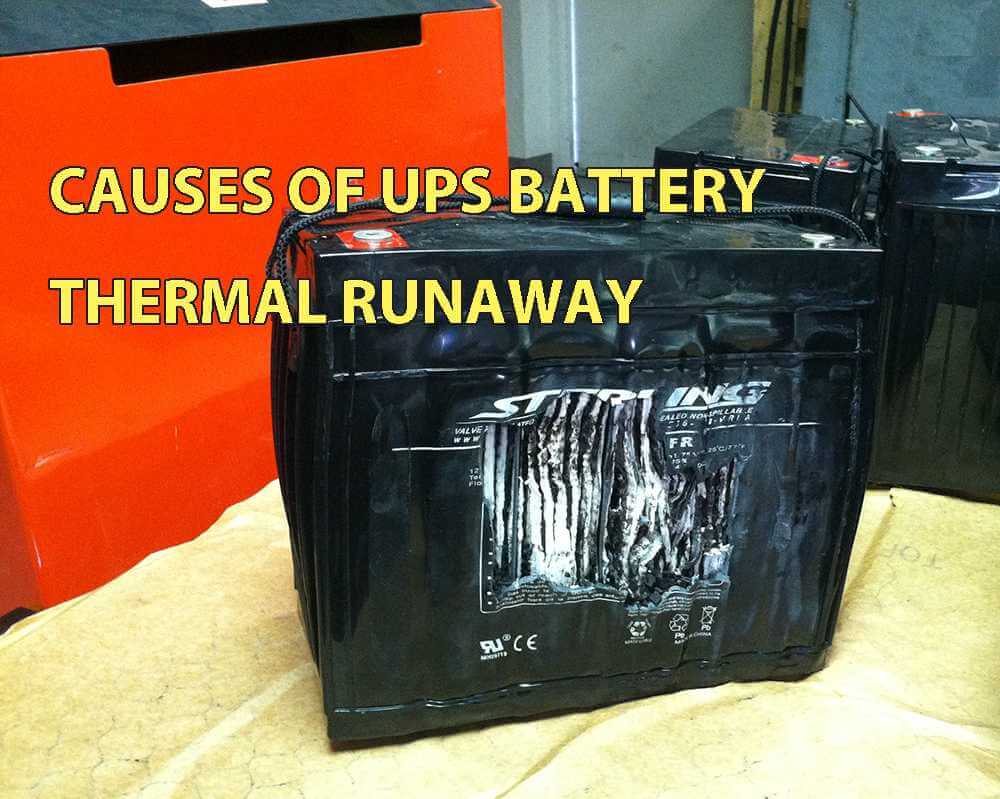 Causes of UPS battery thermal runaway