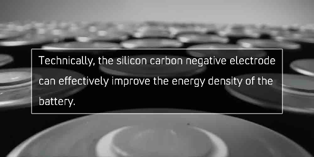 Técnicamente, el electrodo negativo de silicio-carbono puede mejorar eficazmente la densidad energética de la batería.