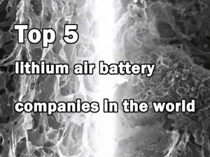 Les 5 premières entreprises mondiales de batteries lithium-air